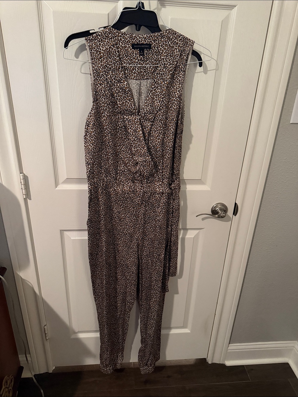 Banana Republic Brown Leopard-Print Sleeveless Jumpsuit